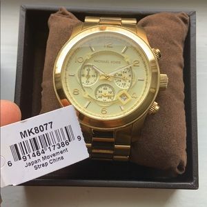 Michael Kors gold oversized watch mk8077